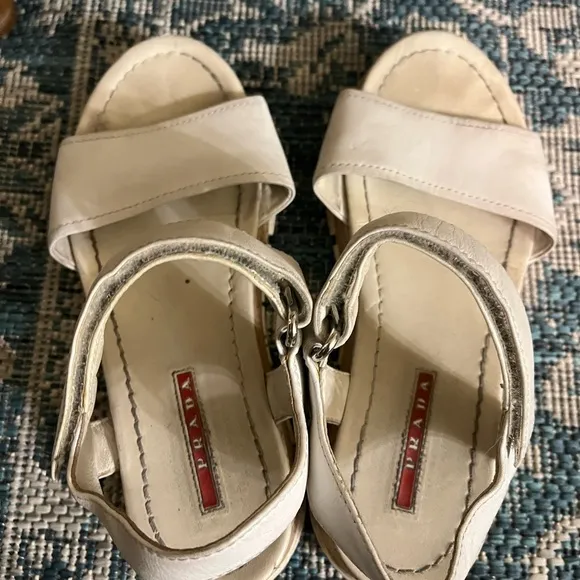 •Prada• Cork Sole Sandals