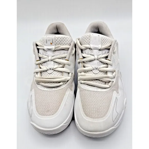 Puma LaMelo Ball MB.01 377368-04 Sneakers Men 6.5 Triple White Basketball Shoes