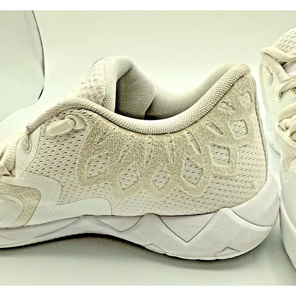 Puma LaMelo Ball MB.01 377368-04 Sneakers Men 6.5 Triple White Basketball Shoes