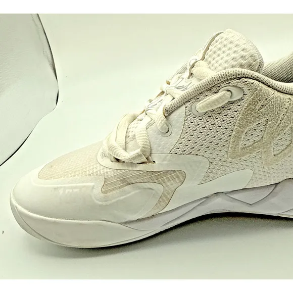 Puma LaMelo Ball MB.01 377368-04 Sneakers Men 6.5 Triple White Basketball Shoes