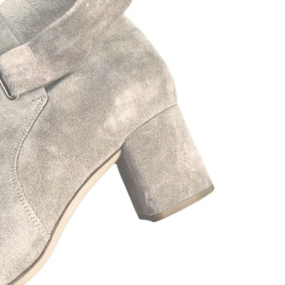 Rag &amp; Bone Waterproof Italian Taupe Suede Tie Up Heeled Ankle Boots — SZ 7 EUC