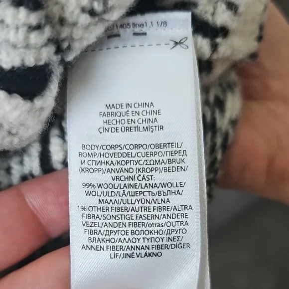 Ralph Lauren Black and White Cardigan Sweater