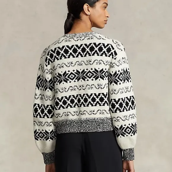 Ralph Lauren Black and White Cardigan Sweater