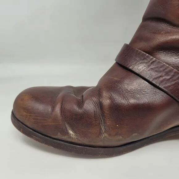 Ralph Lauren Collection Boots Womens 7.5B Brown Leather Riding Equestrian Tall