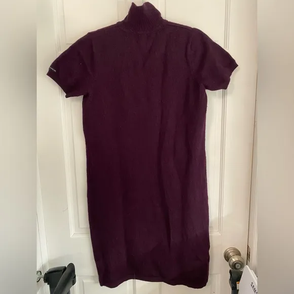 Ralph Lauren Polo Jeans Wool Vintage Purple Mock Neck‎ Sweater Dress - Large L