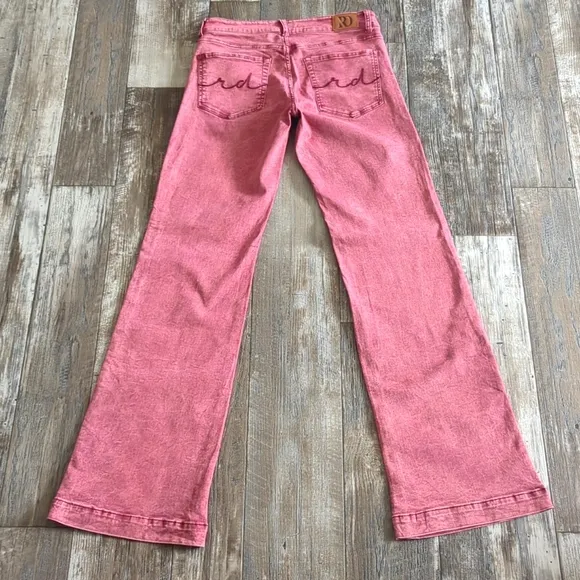 RANCH DRESS'N Fallon Taylor Signature &quot;Merlot&quot; red washed trouser jeans sz L euc