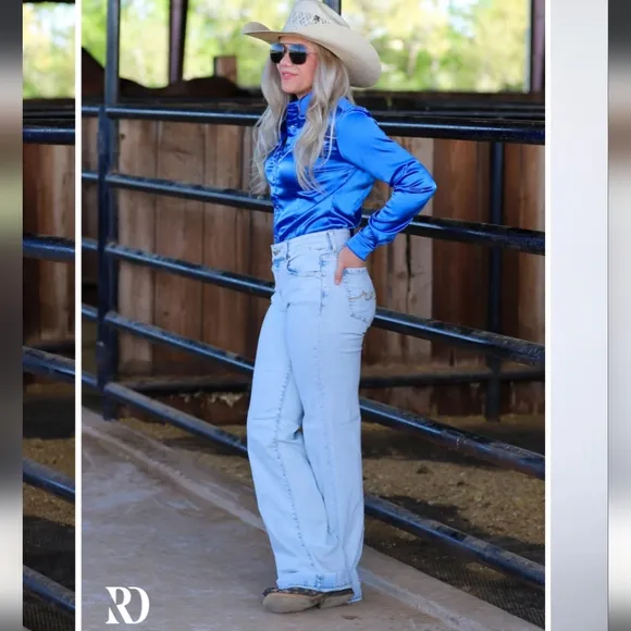 RANCH DRESS'N Fallon Taylor Signature Trouser jeans Lightwash sz XL (sz 14-16)