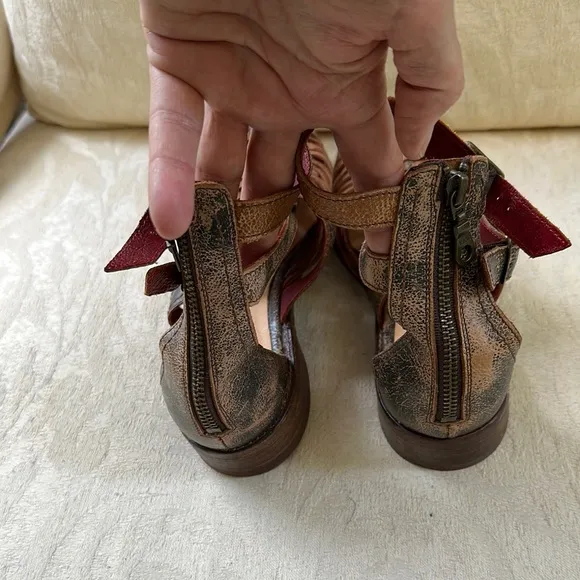RARE!! BEDSTU WOMENS ANKLE OPEN WOVEN BOOT SHOE SANDAL