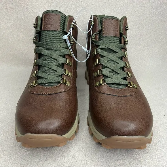 RBX Hiking Boots-Brown Faux Leather-Mens 12-Outdoor-Hiker-Activewear-Backpacking