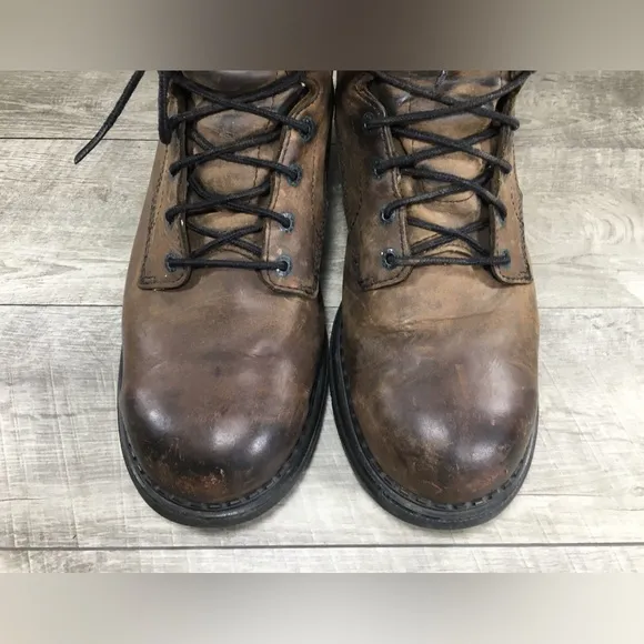 Red Wing Mens Shoes 406 Soft Toe Brown Leather Work Waterproof Boots Size 14 D