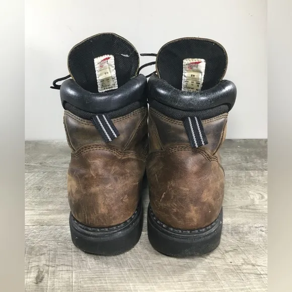Red Wing Mens Shoes 406 Soft Toe Brown Leather Work Waterproof Boots Size 14 D