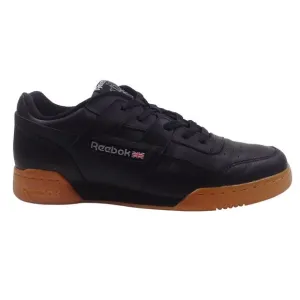 Reebok Men's Workout Plus Soft Full Grain Leather Upper Black Sneakers 11.5