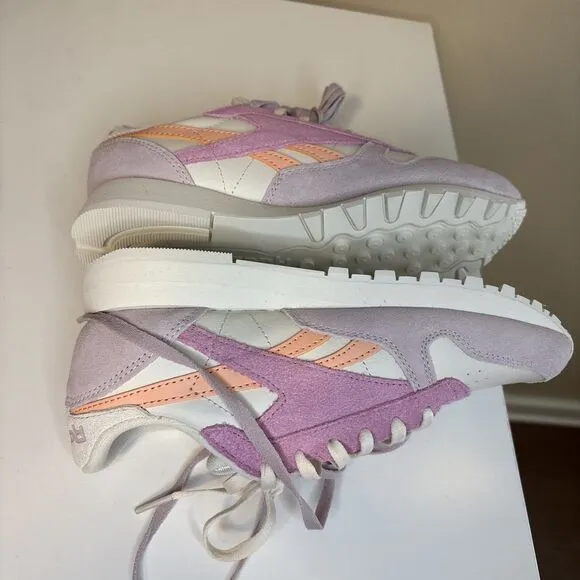 Reebok Women's Classic Leather Bone/Pea Glow/Ashen Lilac Sneakers 100075291 sz 6