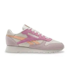 Reebok Women's Classic Leather Bone/Pea Glow/Ashen Lilac Sneakers 100075291 sz 6