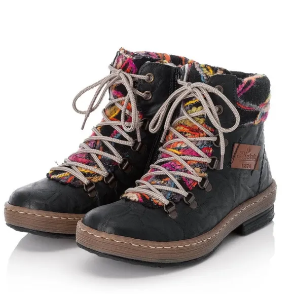 Rieker Felicitas Womens Multi Color Ankle Boots Size US 9 EU 40