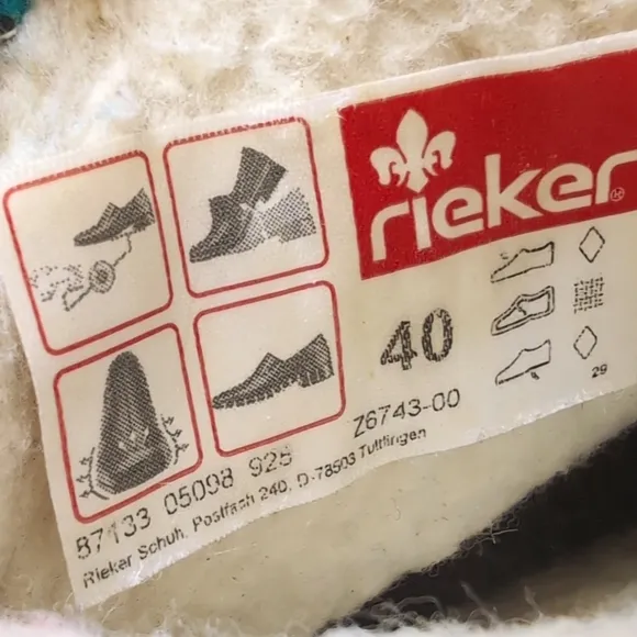 Rieker Felicitas Womens Multi Color Ankle Boots Size US 9 EU 40
