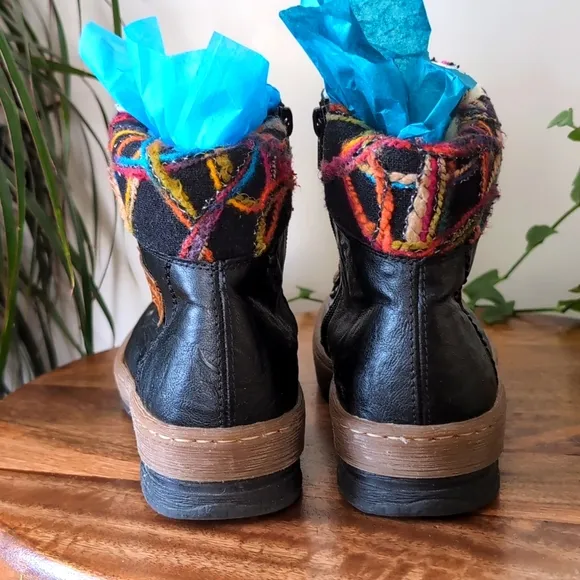 Rieker Felicitas Womens Multi Color Ankle Boots Size US 9 EU 40