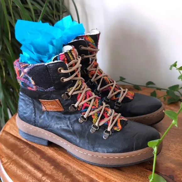 Rieker Felicitas Womens Multi Color Ankle Boots Size US 9 EU 40