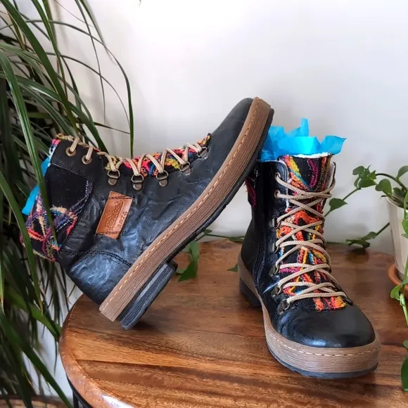 Rieker Felicitas Womens Multi Color Ankle Boots Size US 9 EU 40