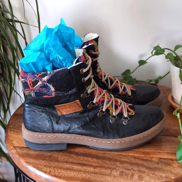 Rieker Felicitas Womens Multi Color Ankle Boots Size US 9 EU 40