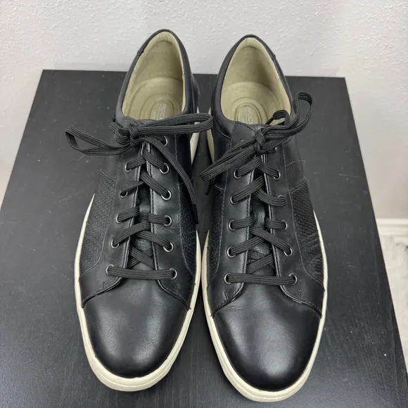 Rockport City Lites Colle Lace To Toe Sneaker Mens 13 Black Leather Tennis Shoes