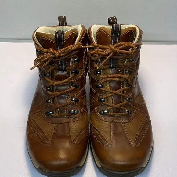Rockport Mens Size 12 Boots Brown Leather Waterproof Hydro Shield Ankle EU 46.5