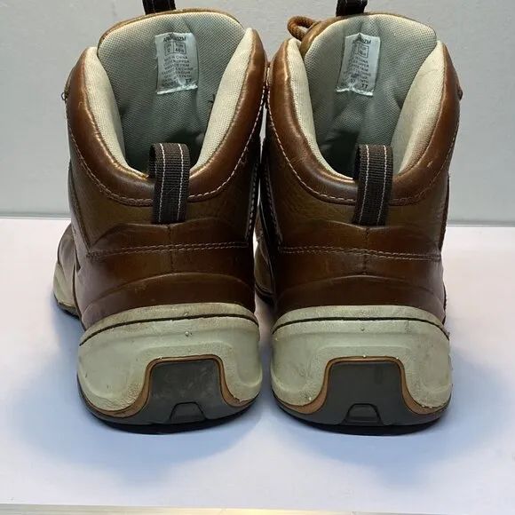 Rockport Mens Size 12 Boots Brown Leather Waterproof Hydro Shield Ankle EU 46.5