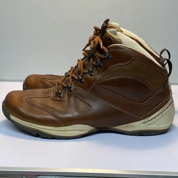 Rockport Mens Size 12 Boots Brown Leather Waterproof Hydro Shield Ankle EU 46.5