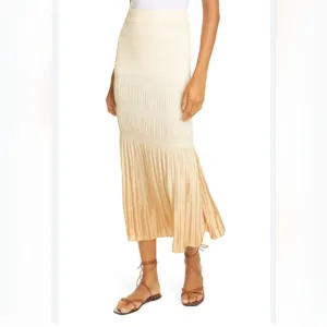 Rodebjer Plisse Joan Skirt Amber Ombre  Sz S NWOT