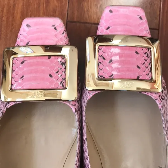 Roger Vivier pink limited edition python belle