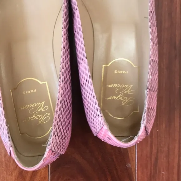 Roger Vivier pink limited edition python belle