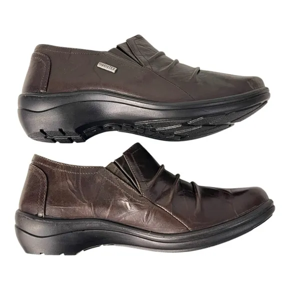Romika Brown Leather Slip-On Comfort Shoes TopDryTex Size EU 37 US Women’s 6.5–7