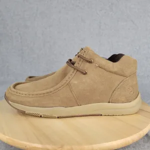 Roper Men's 10.5 Clearcut Western Tan Suede Lace-Up Casual Chukka Boots