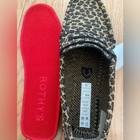 Rothy’s the Driver Moccasin Little Cat (leopard) limited edition