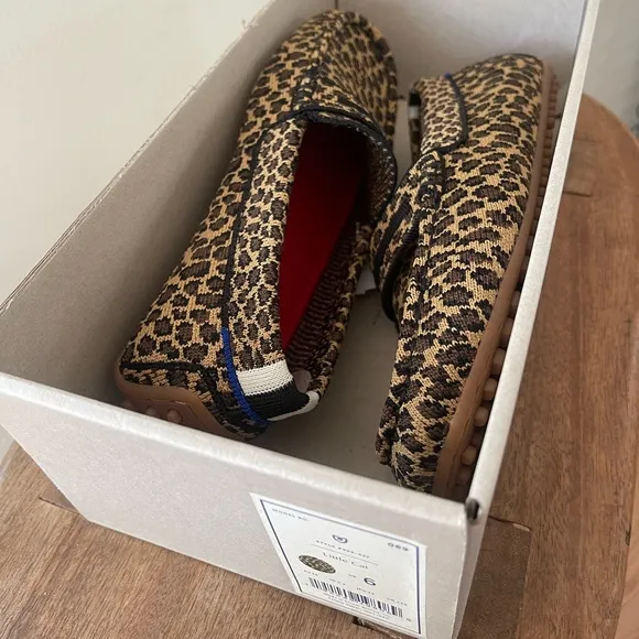 Rothy’s the Driver Moccasin Little Cat (leopard) limited edition