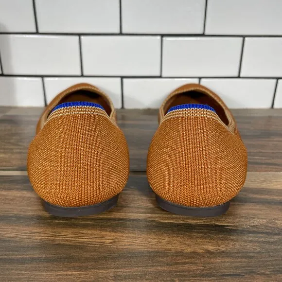 Rothys The Flat Womens Size 6.5 Shoes Orange Slip On Lightweight Ballet Flats