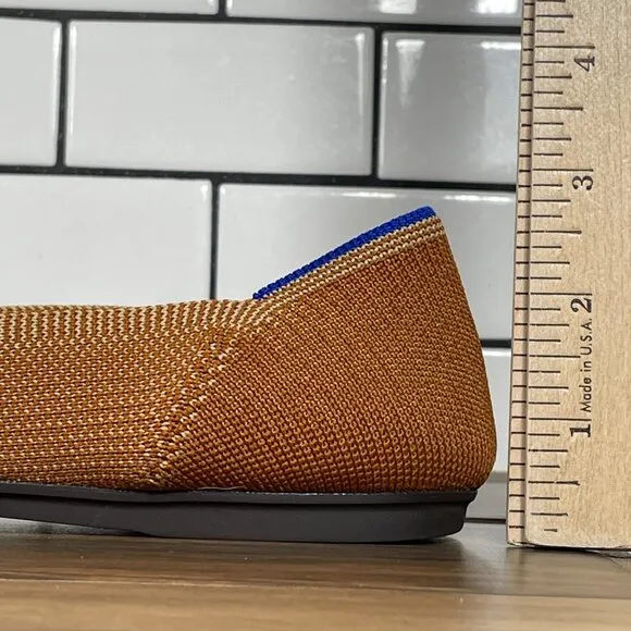 Rothys The Flat Womens Size 6.5 Shoes Orange Slip On Lightweight Ballet Flats