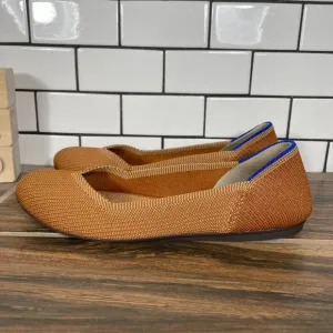 Rothys The Flat Womens Size 6.5 Shoes Orange Slip On Lightweight Ballet Flats
