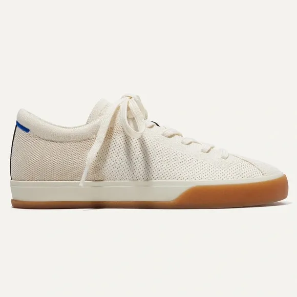 Rothy’s The Lace Up Sneakers Cream Eggshell White Comfortable Shoes Size 7