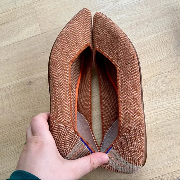 Rothy’s The Point in Merino Camel Herringbone size 9.5
