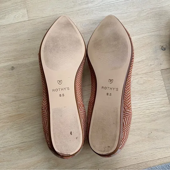 Rothy’s The Point in Merino Camel Herringbone size 9.5