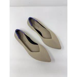 Rothys Women Sandals Light Pewter Point II Flats Knitted Slip On Casual Size 6.5