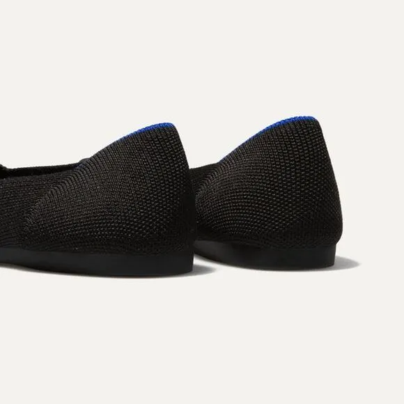 Rothy's Women's Black The Point Flats Pointed Toe Slip On Flats Size 7