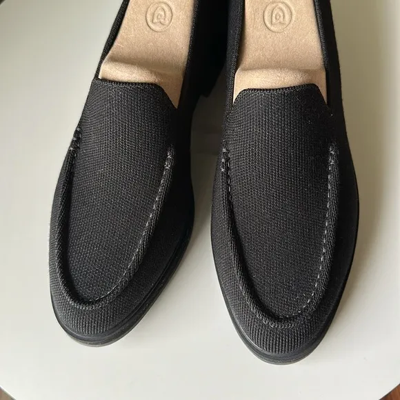 Rothy's Women's The Lug Loafer, Onyx Black, Merino Wool Blend Size 9.5 -New!NWOB