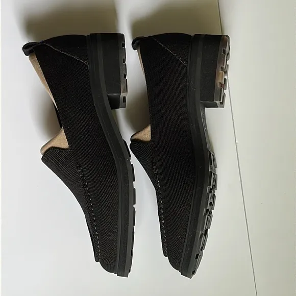 Rothy's Women's The Lug Loafer, Onyx Black, Merino Wool Blend Size 9.5 -New!NWOB