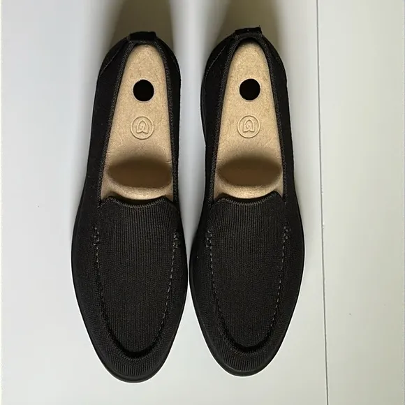 Rothy's Women's The Lug Loafer, Onyx Black, Merino Wool Blend Size 9.5 -New!NWOB