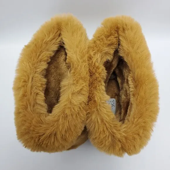 Rouge Helium Fluffy Fury All Fur Winter Cozy Warm Boots Size 9 Tan