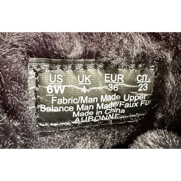 Ryka Aubonne Boots Womens 6 Water Repellant Faux Leather Warm Faux Fur Bungee
