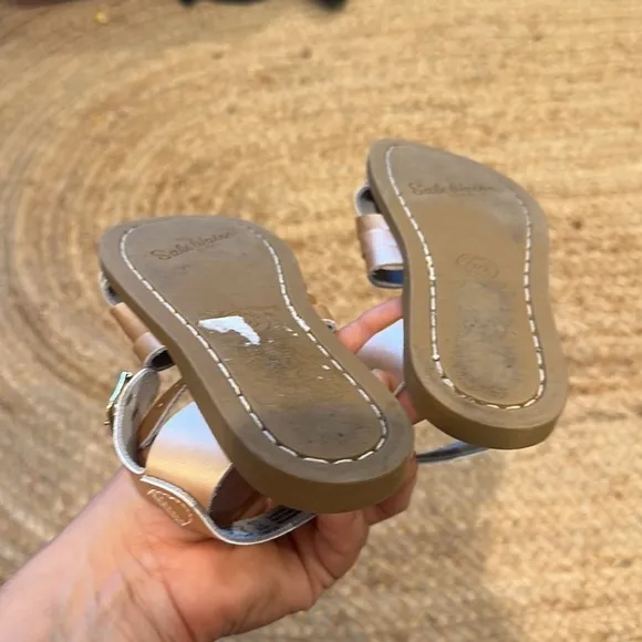 SALT-WATER The Retro Waterproof Leather Sandals | Pink Gold 12 Brand new