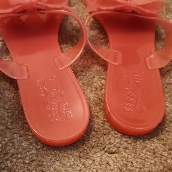 Salvatore Ferragamo Bali Bow Tie Jelly Sandals